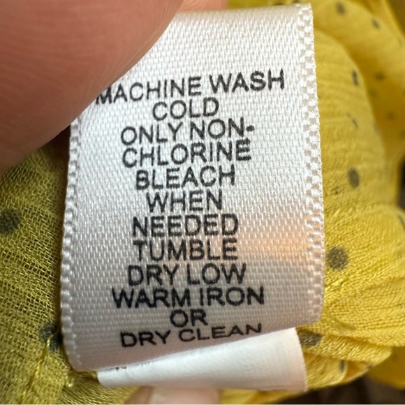 Banana Republic Yellow Ruffled 3/4 Sleeve Blouse - Picture 6 of 6